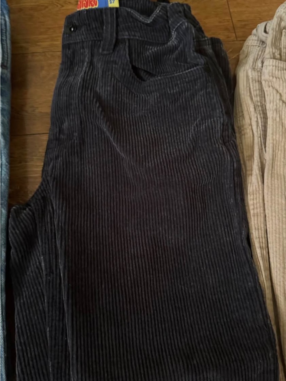 Empyre Dark Charcoal Corduroy Kids Casual Pants